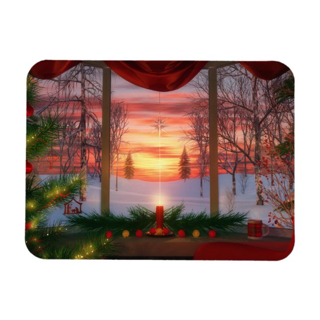 Himmelens jultomte - Flexible Magnet (Horisontell)