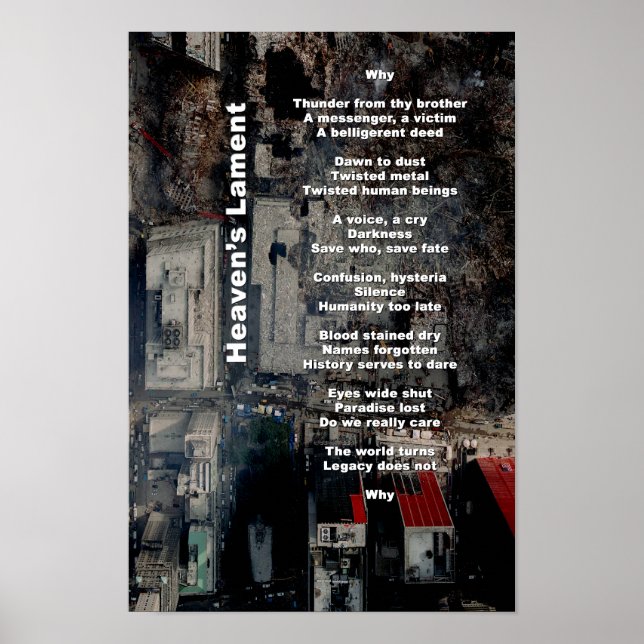 Himmelens Lament (9/11-minnesanteckning) Poster (Framsidan)