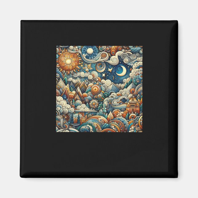 Himmelens palatset Sticker Magnet (Framsidan)