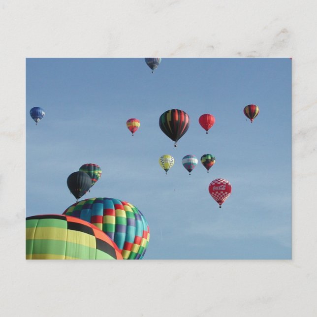 Himmelfullt av luftballonger vykort (Framsida)