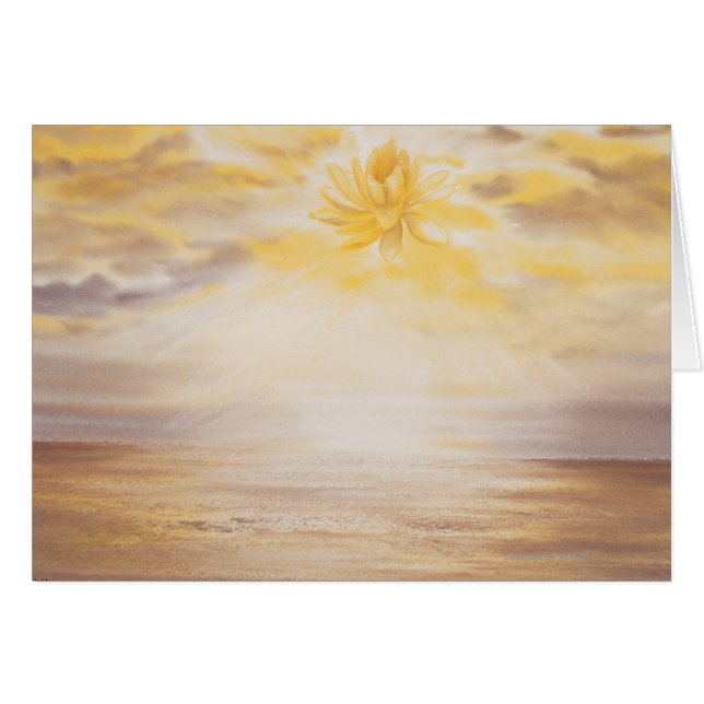 Himmellotusblomma Hälsningskort (Framsidan Horizontal)