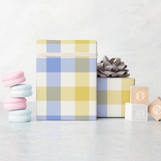 Himmelrutigt papper - Presentpapper (Baby Shower)