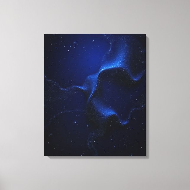 Himmelsblå nebulosa stjärnkarta canvas (Framsida)
