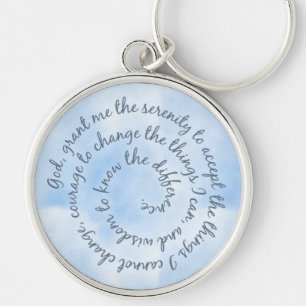 HimmelSerenitybön Keychain Rund Silverfärgad Nyckelring