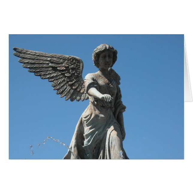 Himmelsk ängel hälsningskort (Framsidan Horizontal)