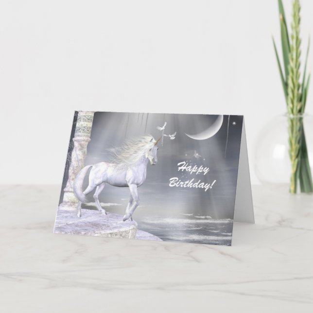Himmelsk Angel Unicorn Scene Kort (Framsida)