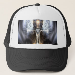 Himmelsk Angel Vinge Kor Fractal Art Hat Truckerkeps