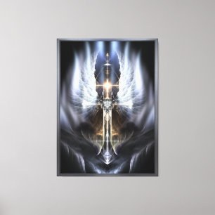 Himmelsk Angel Vinge Kor Fractal Art Sammansättnin Canvastryck