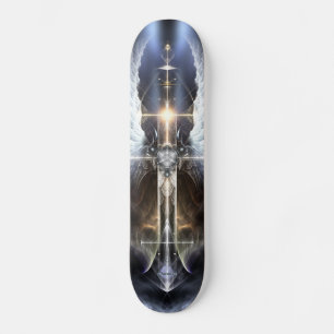 Himmelsk Angel Vinge Kor Fractal Art Skateboard