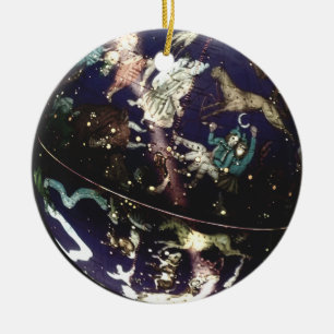 Himmelsk astrologisk jordklotprydnad julgransprydnad keramik