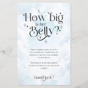 Himmelsk Baby Shower Lek Hur Stor är Hennes Buk