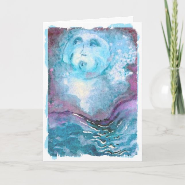 Himmelsk blåttmånevän kort (Framsida)