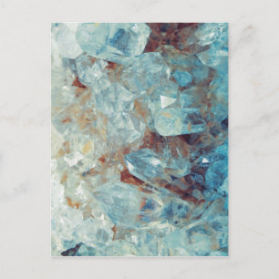 Himmelsk Blue Quartz Crystal Vykort