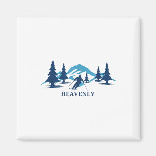 Himmelsk California Ski Resort Skiing Skier _1 Magnet