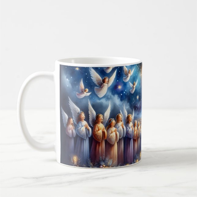 Himmelsk Choir under Betlehem-stjärnan Kaffemugg (Vänster)