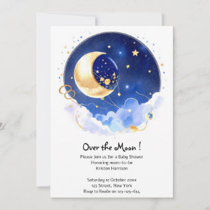 Himmelsk Constellations Boy Baby Shower Inbjudningar