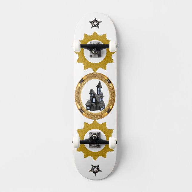 Himmelsk design för gyllene solskensvektor  mini skateboard bräda 18,5 cm (Framsida)