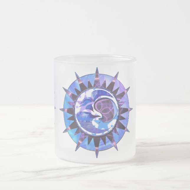 himmelsk frostad mugg för sol & för måne (Center)