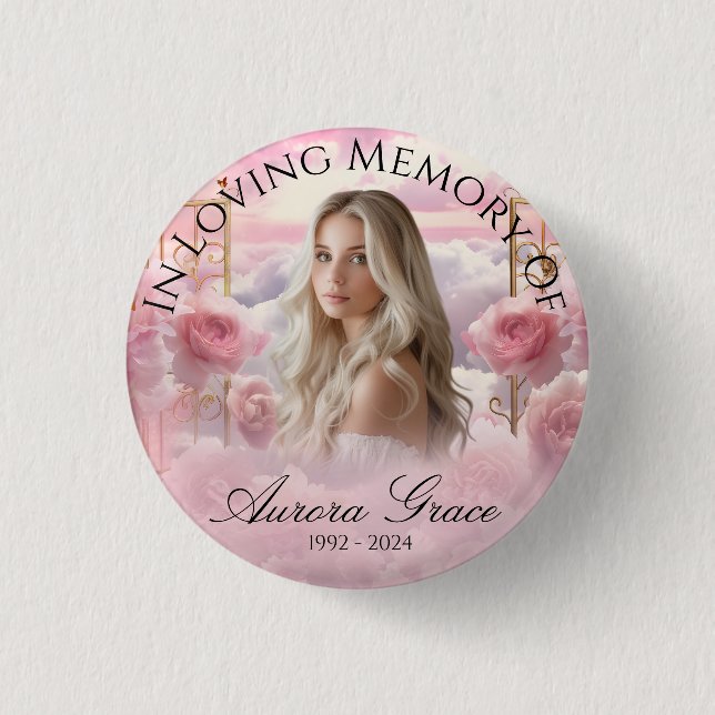 Himmelsk Garden av Ro Memorial Button LIA003 Knapp (Framsida)