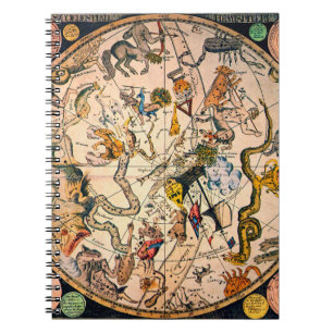 Himmelsk halvklot, 1790 anteckningsbok med spiral