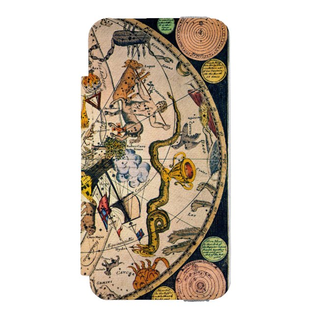 Himmelsk halvklot, 1790 incipio iPhone wallet skal (Folio Framsidan)