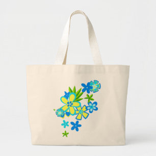 Himmelsk Hula Flowers Beach Bag Jumbo Tygkasse