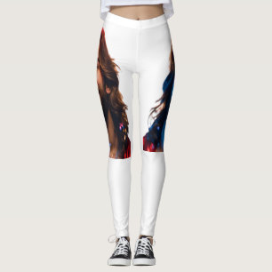 Himmelsk Jesus Porträtt Leggings