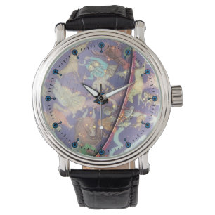 Himmelsk jordklotastronomiklocka armbandsur