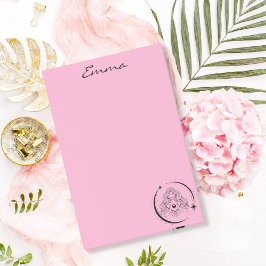 Himmelsk kvinna, måne stjärnor, boho, elegant astr post-it block