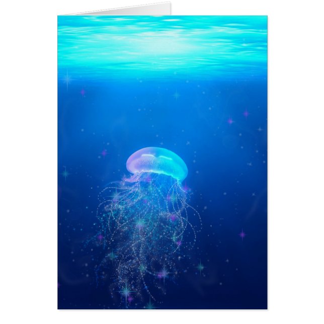 Himmelsk manet hälsningskort (Framsidan)