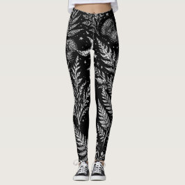 Himmelsk månfärgad ormbunksleggings leggings
