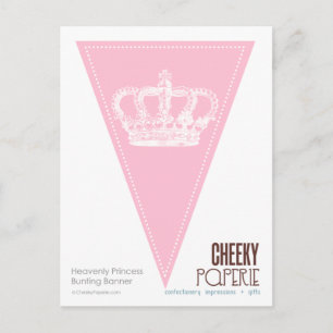 Himmelsk Princess Krona 2 Bunting Banner Vykort