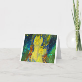 Himmelsk sjunga guld- änglar julkort helgkort