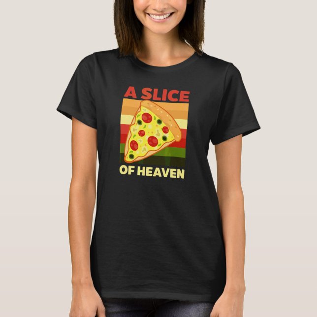 Himmelsk Skiva Rollig Pizza 1 T Shirt (Framsida)
