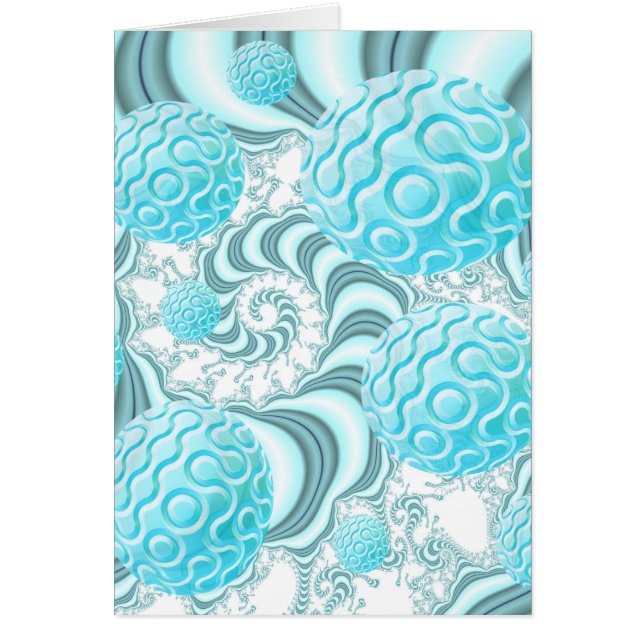 Himmelsk snäckor, abstrakt pastellfärgad strand hälsningskort (Framsidan)