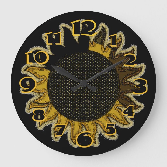 Himmelsk sol stor klocka (Framsida)