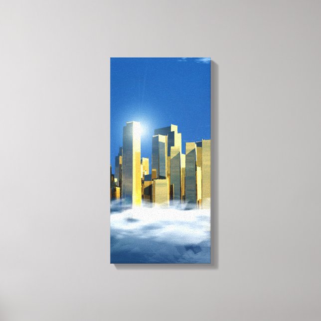 Himmelsk stad 2-3 canvastryck (Framsida)