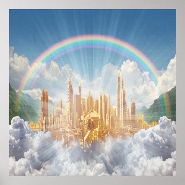 Himmelsk stad poster (Framsidan)