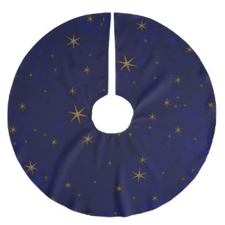 Himmelsk Starry natt Julgransmatta Borstad Polyester