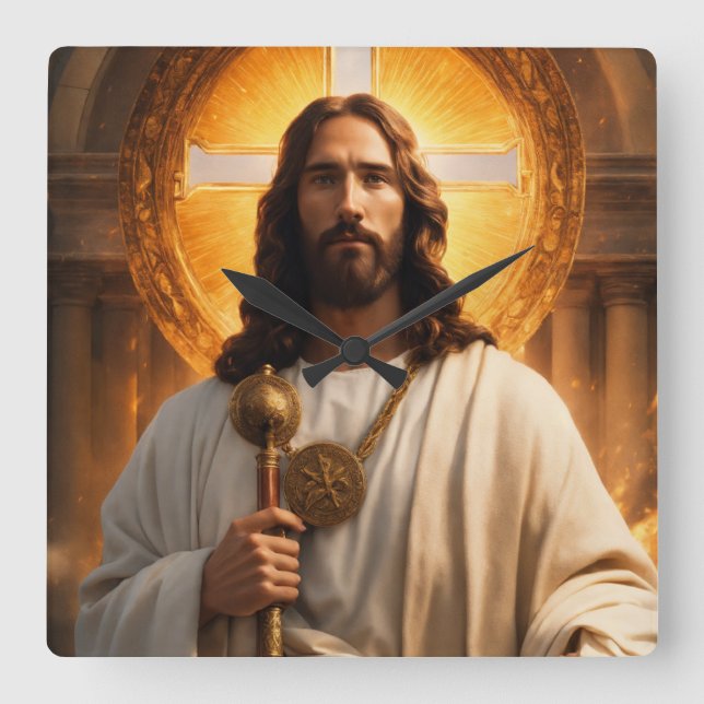 himmelsk tid fyrkantig klocka (Framsida)