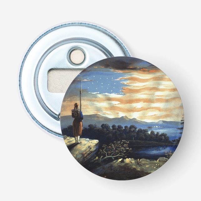 Himmelska amerikanska Flagga i Himmel, Zouave Civi Flasköppnare (Framsidan)