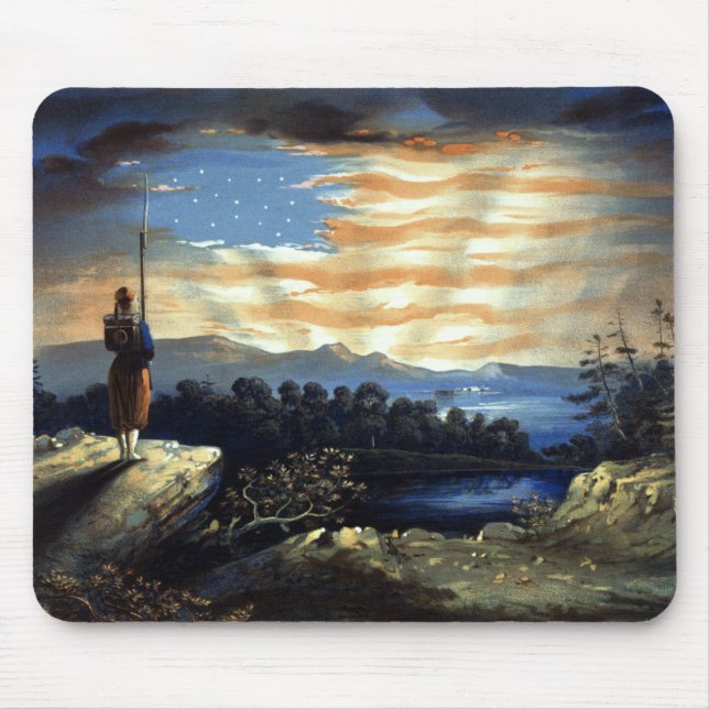 Himmelska amerikanska Flagga i Himmel, Zouave Civi Musmatta (Framsidan)