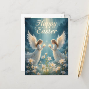 Himmelska Angelic Påsk Andlig Glad påsk Helg Vykort