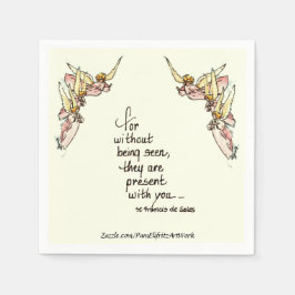 Himmelska Änglar med utläggning av komfortskiss Pappersservett