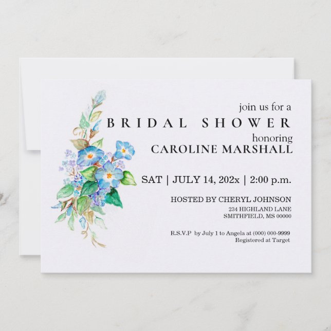 Himmelska blåsor inbjudningar (Framsida)