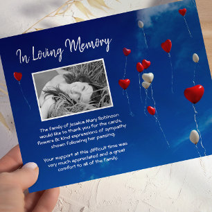 Himmelska bubblor - Tacken Funeral Photo Tack Kort
