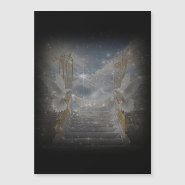 Himmelska Doves Magnetiska inbjudningar (Framsida)