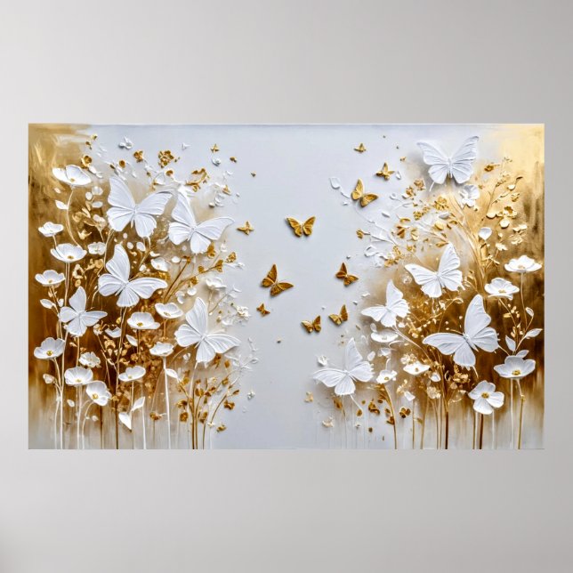 Himmelska, drömmande blommor och fjärilar #3 poster (Framsidan)