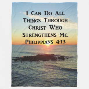 HIMMELSKA FILIPPIANER 4:13 BIBLE VERSE FLEECEFILT