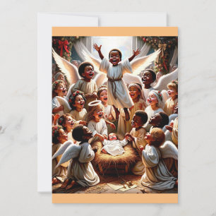 "Himmelska Firande: En leksakscen i glädjen Julkort